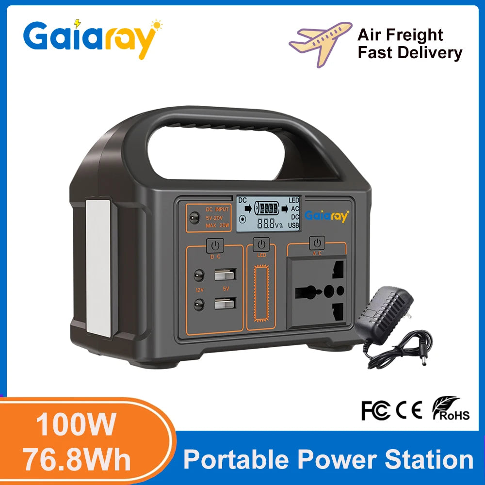 Mini 100W LiFePO4 portable power station, view 1