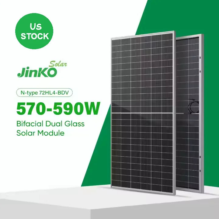 Gridbackup Jinko 590W Bifacial Solar Panel – Premium
