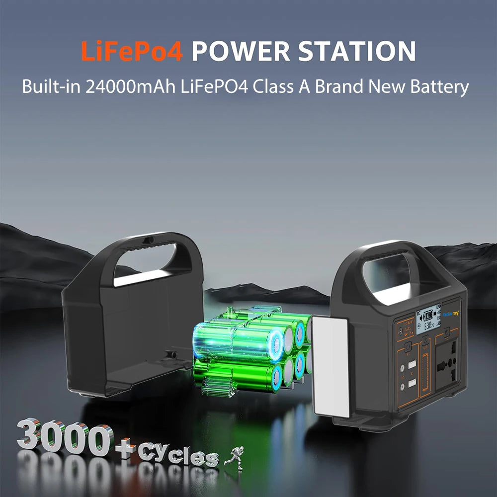Mini 100W LiFePO4 portable power station, view 3