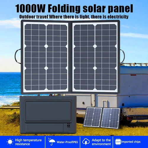 Gridbackup 1000W Foldable Solar Panel Kit