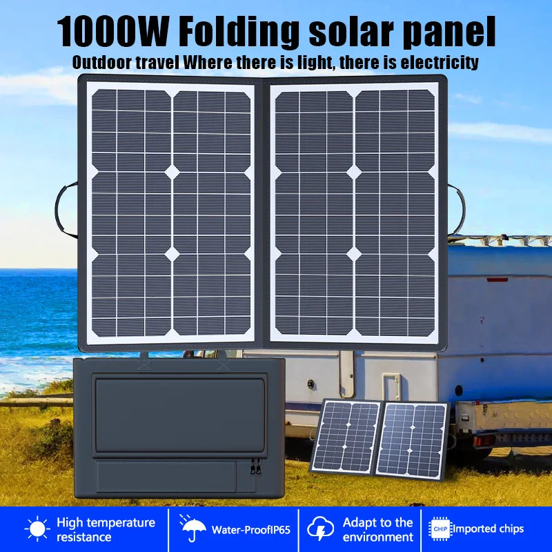 Gridbackup 1000W Foldable Solar Panel Kit