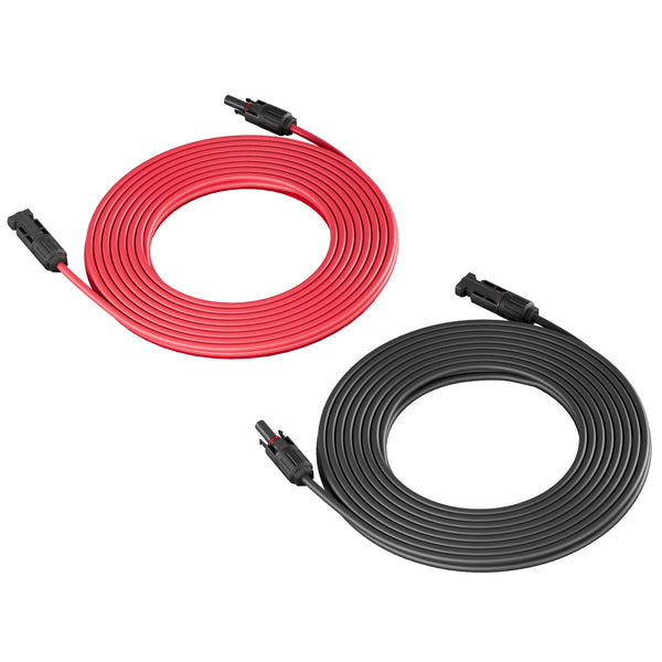 Solar Panel Extension Cable, 6mm2 PV Cable with Connectors (2m to 5m)